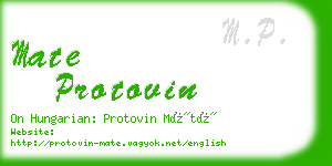 mate protovin business card